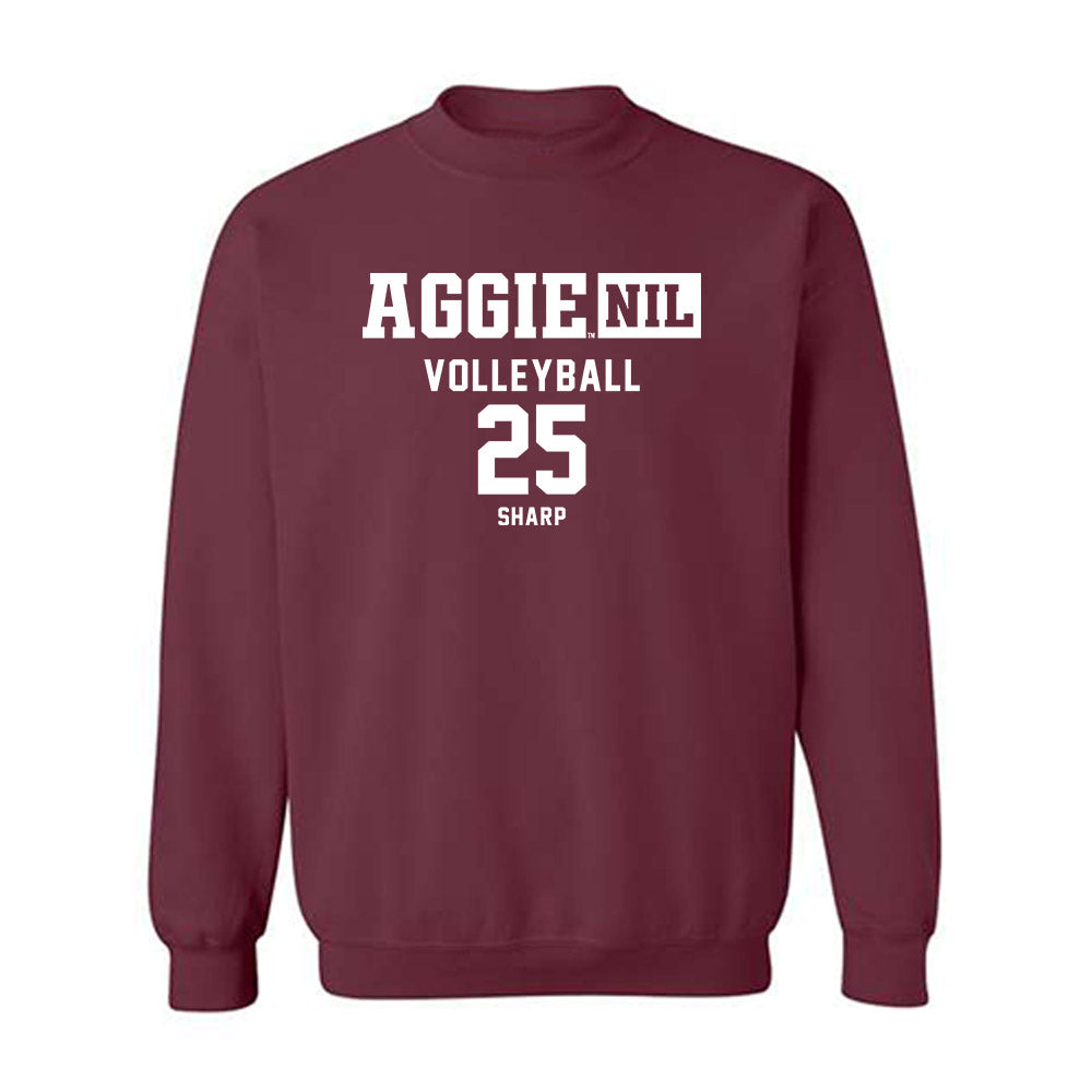 Texas A&M - NCAA Women's Volleyball : Eliza Sharp - Aggies NIL Classic Shersey Crewneck Sweatshirt-0