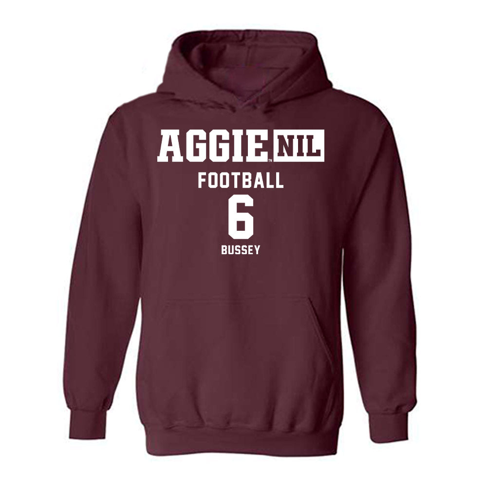 Texas A&M - NCAA Football : Terry Bussey - Aggies NIL Classic Shersey Hooded Sweatshirt-0