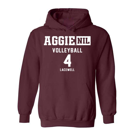 Texas A&M - NCAA Women's Volleyball : Brooke Lacewell - Aggies NIL Classic Shersey Hooded Sweatshirt-0