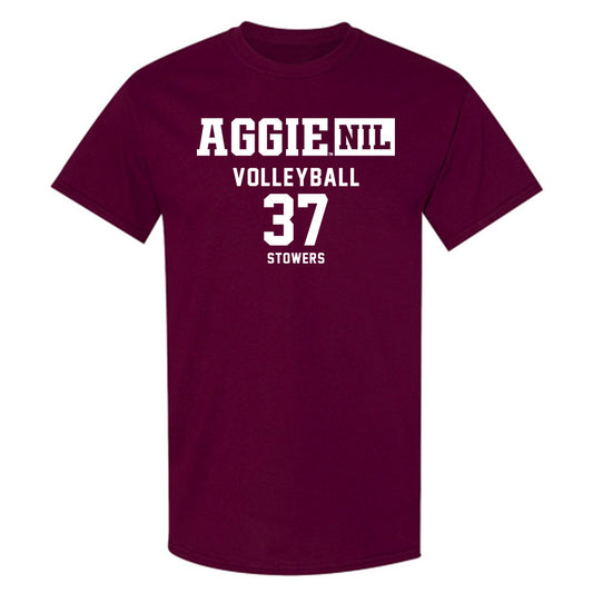 Texas A&M - NCAA Women's Volleyball : Kyndal Stowers - Aggies NIL Classic Shersey T-Shirt-0