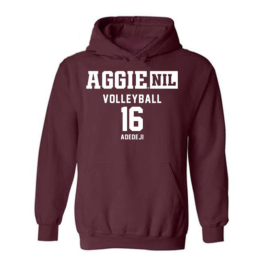 Texas A&M - NCAA Women's Volleyball : Lolufe Adedeji - Aggies NIL Classic Shersey Hooded Sweatshirt-0