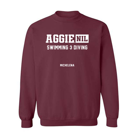 Texas A&M - NCAA Men's Swimming & Diving : Alejandro Michelena - Aggies NIL Classic Shersey Crewneck Sweatshirt-0