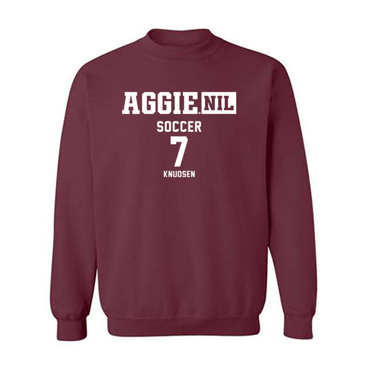 Texas A&M - NCAA Women's Soccer : Brynja Knudsen - Aggies NIL Classic Shersey Crewneck Sweatshirt-0