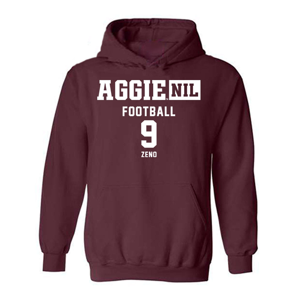 Texas A&M - NCAA Football : Jacob Zeno - Aggies NIL Classic Shersey Hooded Sweatshirt-0