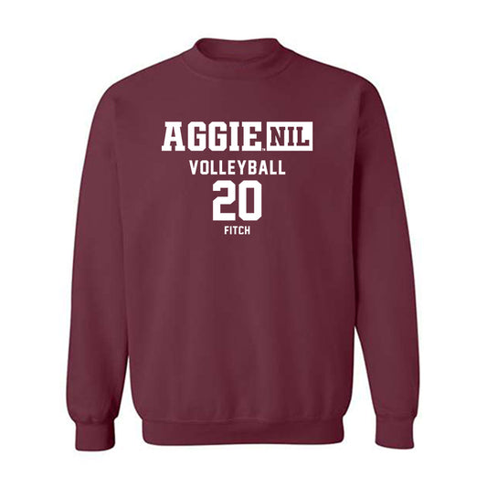 Texas A&M - NCAA Women's Volleyball : Megan Fitch - Aggies NIL Classic Shersey Crewneck Sweatshirt-0