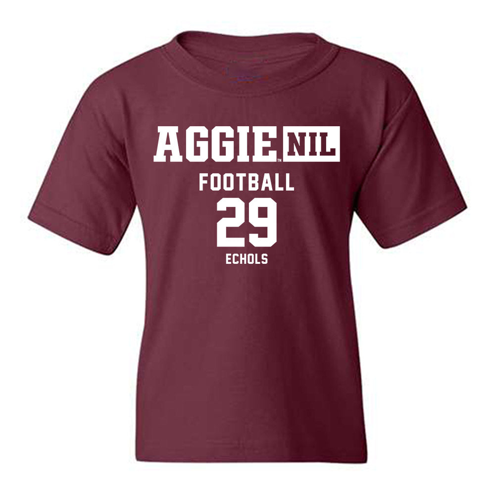 Texas A&M - NCAA Football : Justin Echols - Aggies NIL Classic Shersey Youth T-Shirt-0