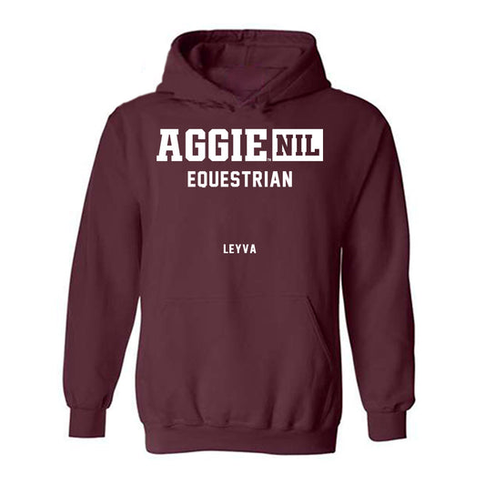 Texas A&M - NCAA Equestrian : Aubree Leyva - Aggies NIL Classic Shersey Hooded Sweatshirt-0