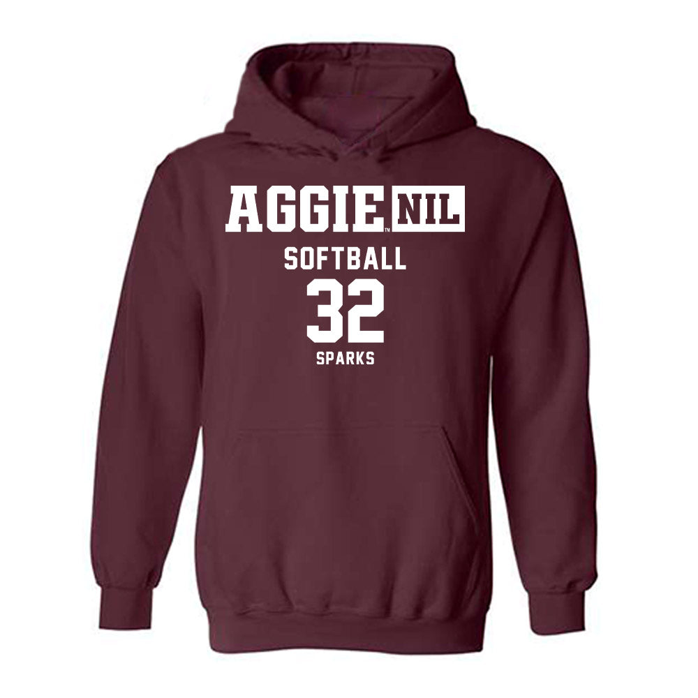 Texas A&M - NCAA Softball : Grace Sparks - Aggies NIL Classic Shersey Hooded Sweatshirt-0