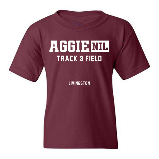 Texas A&M - NCAA Women's Track & Field : Maddie Livingston - Aggies NIL Classic Shersey Youth T-Shirt-0
