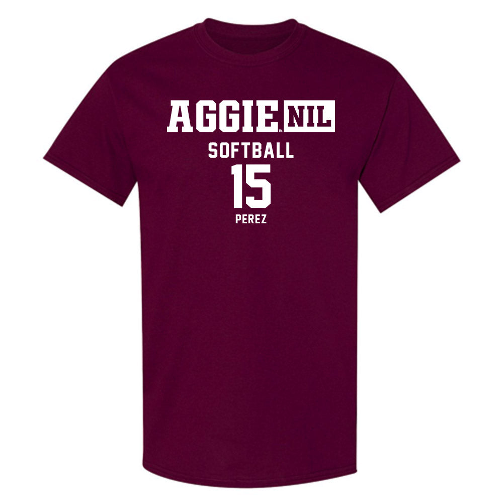 Texas A&M - NCAA Softball : Larisa Perez - Aggies NIL Classic Shersey T-Shirt-0