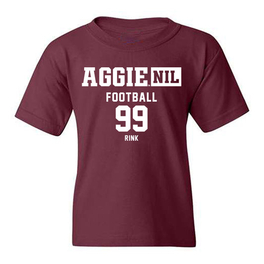 Texas A&M - NCAA Football : Landon Rink - Aggies NIL Classic Shersey Youth T-Shirt-0