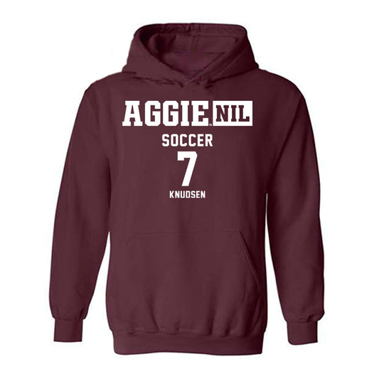Texas A&M - NCAA Women's Soccer : Brynja Knudsen - Aggies NIL Classic Shersey Hooded Sweatshirt-0