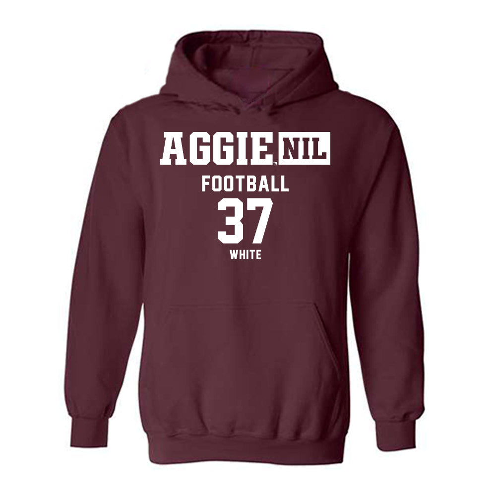 Texas A&M - NCAA Football : Tyler White - Aggies NIL Classic Shersey Hooded Sweatshirt-0