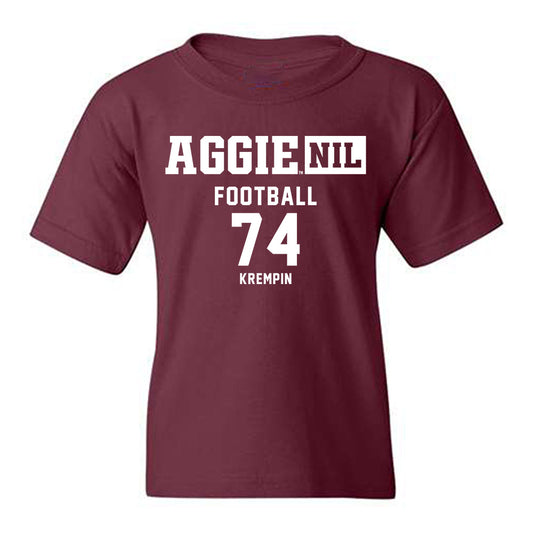Texas A&M - NCAA Football : Zaden Krempin - Aggies NIL Classic Shersey Youth T-Shirt-0