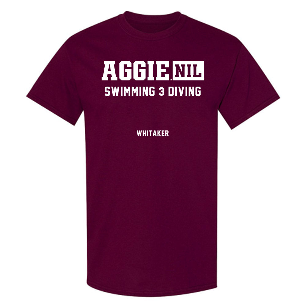 Texas A&M - NCAA Women's Swimming & Diving : Ava Whitaker - Aggies NIL Classic Shersey T-Shirt-0