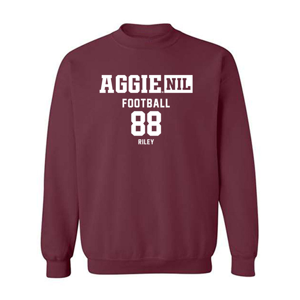 Texas A&M - NCAA Football : Micah Riley - Aggies NIL Classic Shersey Crewneck Sweatshirt-0