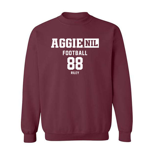 Texas A&M - NCAA Football : Micah Riley - Aggies NIL Classic Shersey Crewneck Sweatshirt-0