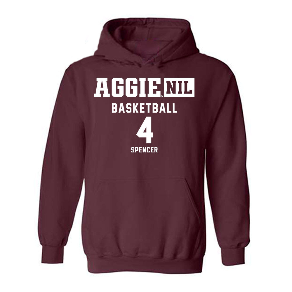 Texas A&M - NCAA Women's Basketball : Chaney Spencer - Aggies NIL Classic Shersey Hooded Sweatshirt-0