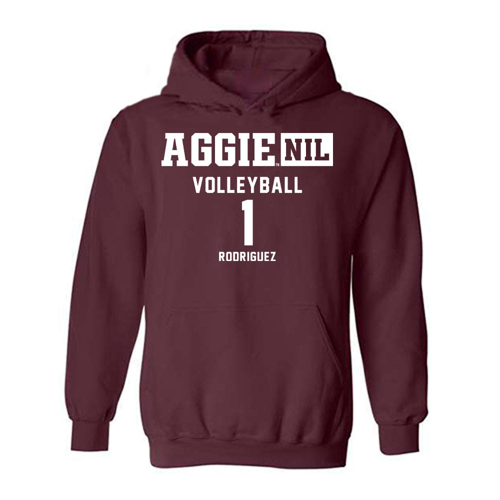 Texas A&M - NCAA Women's Volleyball : Gabi Rodriguez - Aggies NIL Classic Shersey Hooded Sweatshirt-0