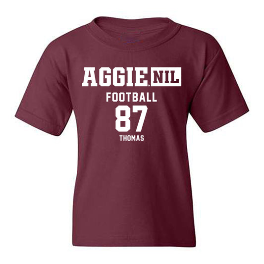 Texas A&M - NCAA Football : Houston Thomas - Aggies NIL Classic Shersey Youth T-Shirt-0