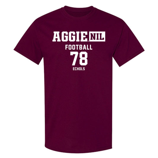 Texas A&M - NCAA Football : Coen Echols - Aggies NIL Classic Shersey T-Shirt-0