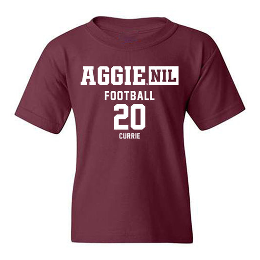 Texas A&M - NCAA Football : Adonyss Currie - Aggies NIL Classic Shersey Youth T-Shirt-0