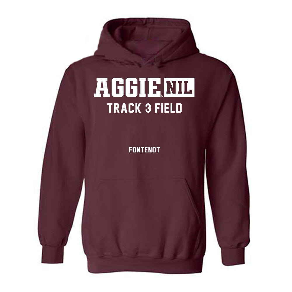 Texas A&M - NCAA Women's Track & Field : Kennady Fontenot - Aggies NIL Classic Shersey Hooded Sweatshirt-0