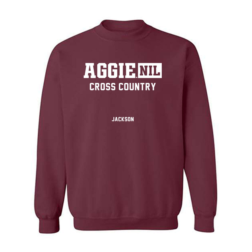 Texas A&M - NCAA Men's Cross Country : Hunter Jackson - Aggies NIL Classic Shersey Crewneck Sweatshirt-0