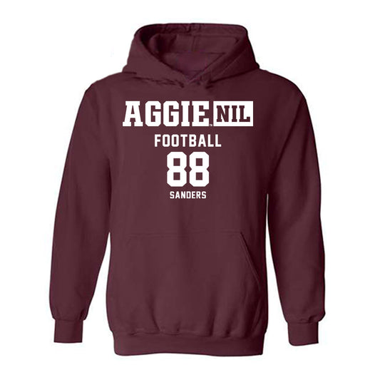 Texas A&M - NCAA Football : DJ Sanders - Aggies NIL Classic Shersey Hooded Sweatshirt-0