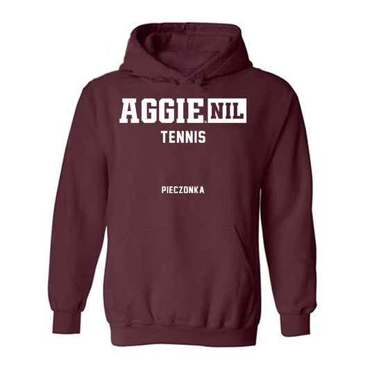 Texas A&M - NCAA Men's Tennis : Filip Pieczonka - Aggies NIL Classic Shersey Hooded Sweatshirt-0