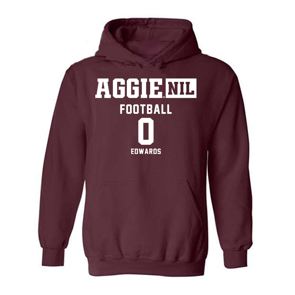 Texas A&M - NCAA Football : Kelwin Edwards - Aggies NIL Classic Shersey Hooded Sweatshirt-0