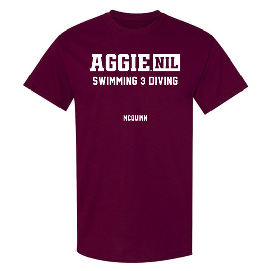 Texas A&M - NCAA Women's Swimming & Diving : Ella McQuinn - Aggies NIL Classic Shersey T-Shirt-0