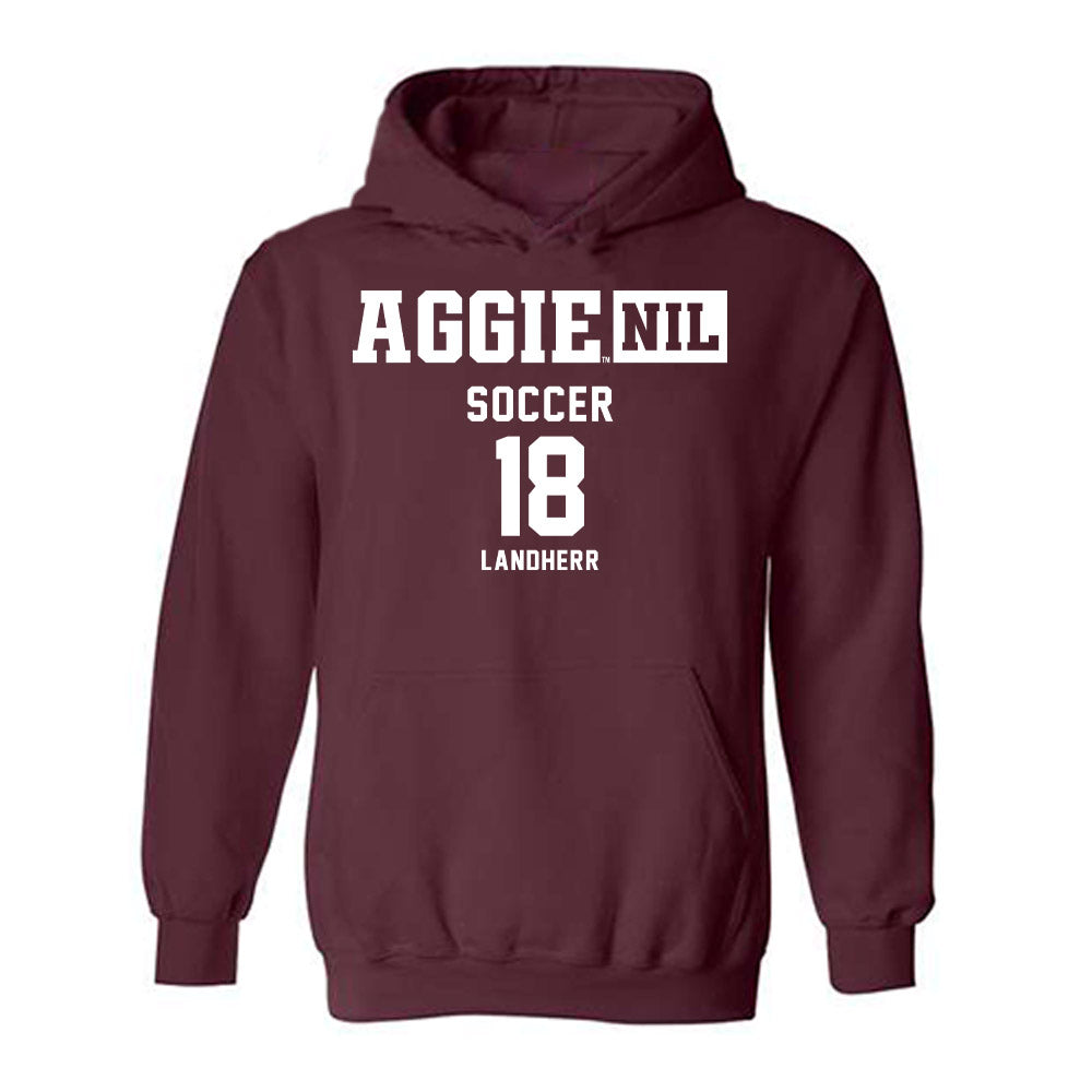 Texas A&M - NCAA Women's Soccer : Lucy Landherr - Aggies NIL Classic Shersey Hooded Sweatshirt-0