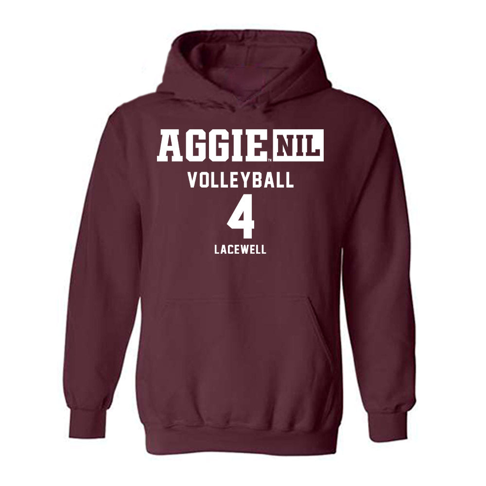 Texas A&M - NCAA Women's Volleyball : Brooke Lacewell - Aggies NIL Classic Shersey Hooded Sweatshirt-0