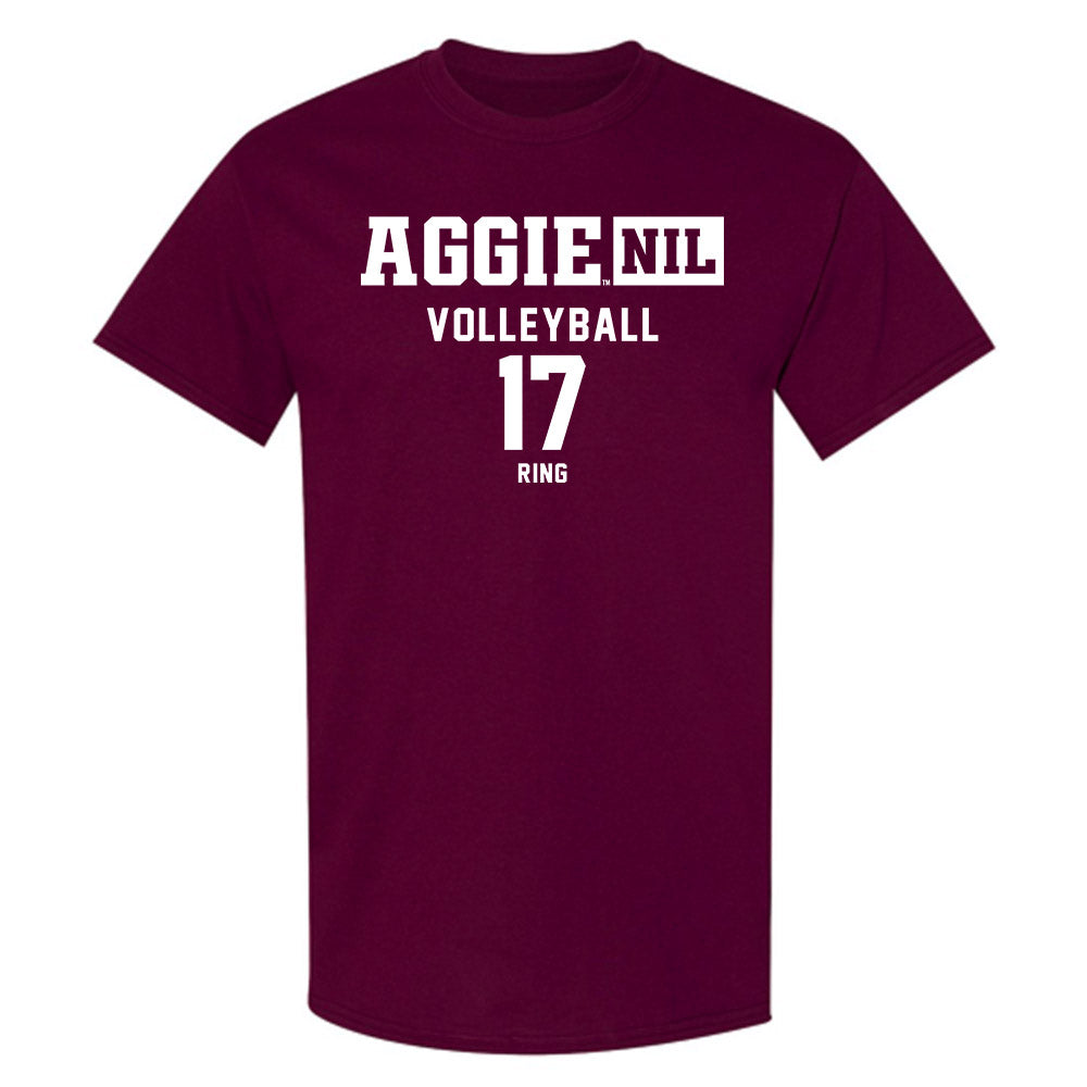 Texas A&M - NCAA Women's Volleyball : Natalie Ring - Aggies NIL Classic Shersey T-Shirt-0