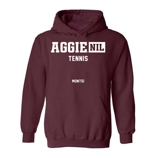 Texas A&M - NCAA Men's Tennis : Kholo Montsi - Aggies NIL Classic Shersey Hooded Sweatshirt-0