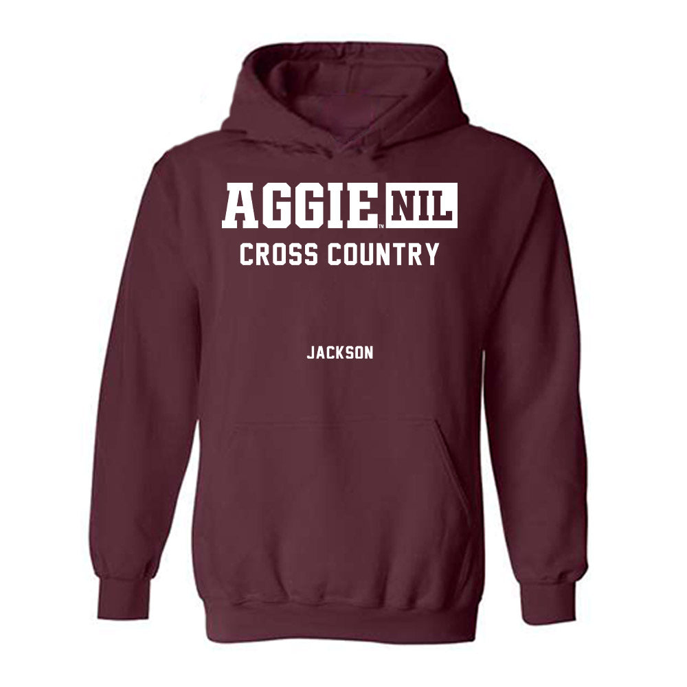 Texas A&M - NCAA Men's Cross Country : Hunter Jackson - Aggies NIL Classic Shersey Hooded Sweatshirt-0