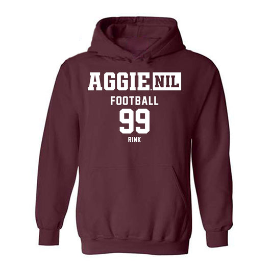 Texas A&M - NCAA Football : Landon Rink - Aggies NIL Classic Shersey Hooded Sweatshirt-0