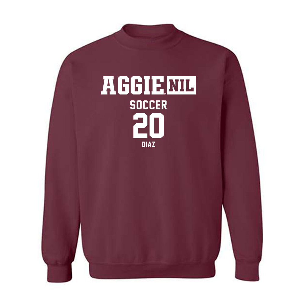Texas A&M - NCAA Women's Soccer : Leah Diaz - Aggies NIL Classic Shersey Crewneck Sweatshirt-0