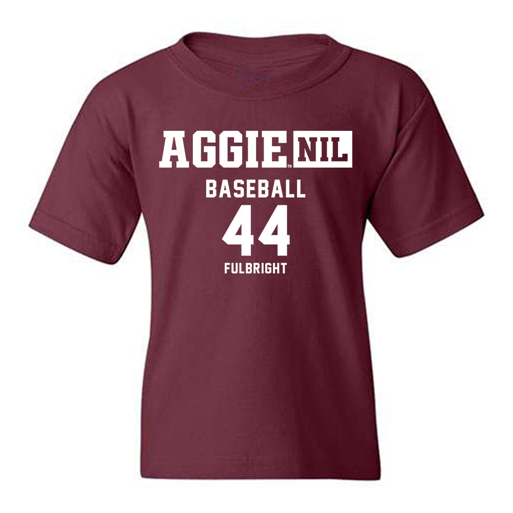 Texas A&M - NCAA Baseball : Cooper Fulbright - Aggies NIL Classic Shersey Youth T-Shirt-0