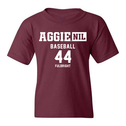 Texas A&M - NCAA Baseball : Cooper Fulbright - Aggies NIL Classic Shersey Youth T-Shirt-0