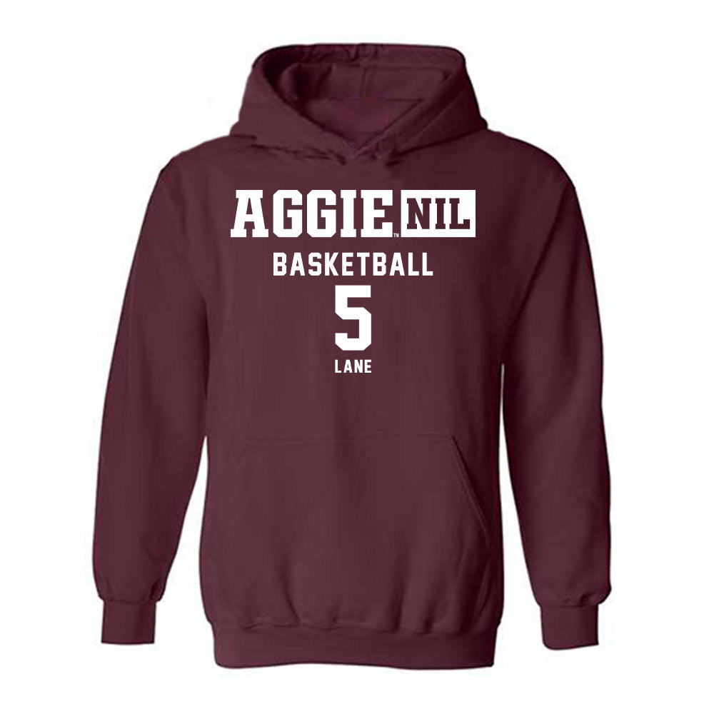 Texas A&M - NCAA Men's Basketball : Jacari Lane - Aggies NIL Classic Shersey Hooded Sweatshirt-0