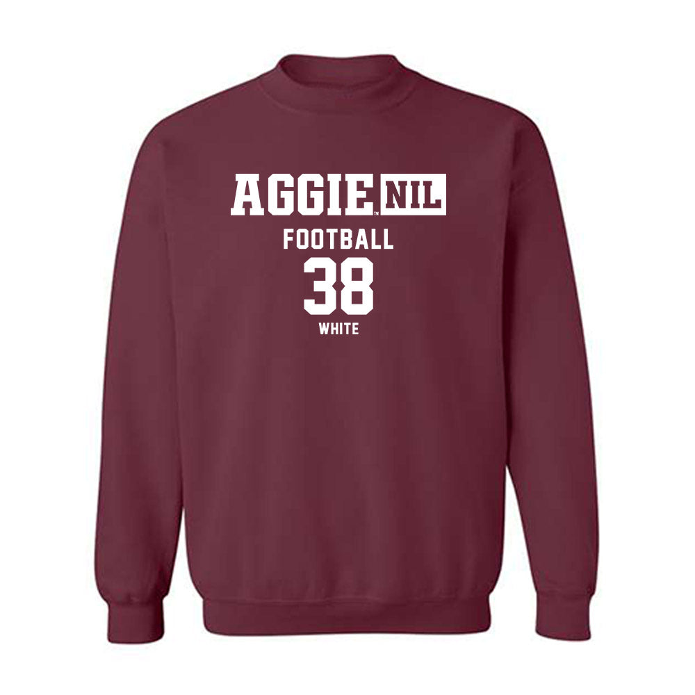 Texas A&M - NCAA Football : Jared White - Aggies NIL Classic Shersey Crewneck Sweatshirt-0