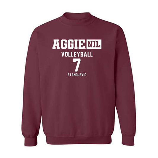 Texas A&M - NCAA Women's Volleyball : Djurdja Stanojevic - Aggies NIL Classic Shersey Crewneck Sweatshirt-0