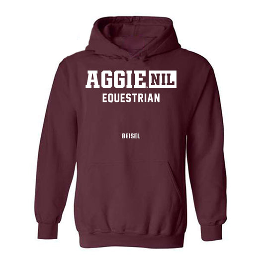 Texas A&M - NCAA Equestrian : Izzy Beisel - Aggies NIL Classic Shersey Hooded Sweatshirt-0