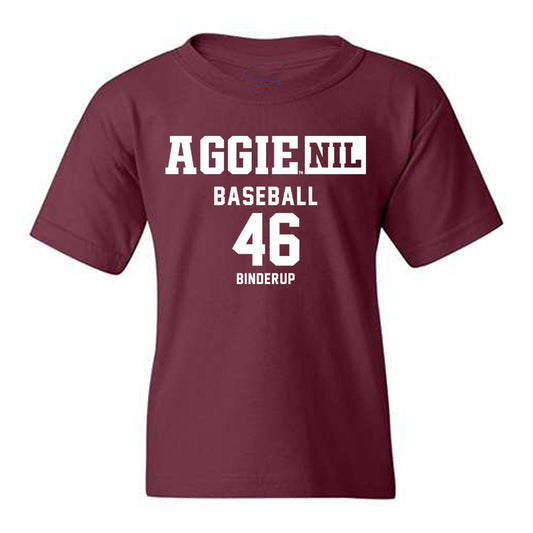 Texas A&M - NCAA Baseball : Blake Binderup - Aggies NIL Classic Shersey Youth T-Shirt-0