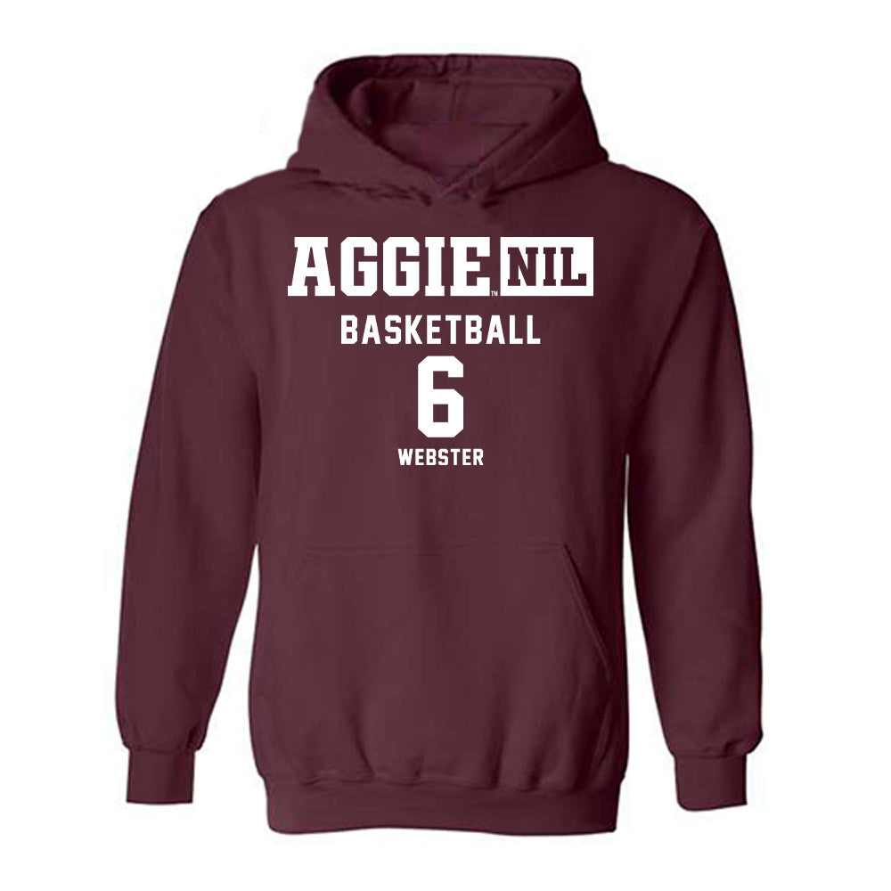 Texas A&M - NCAA Women's Basketball : Jordan Webster - Aggies NIL Classic Shersey Hooded Sweatshirt-0