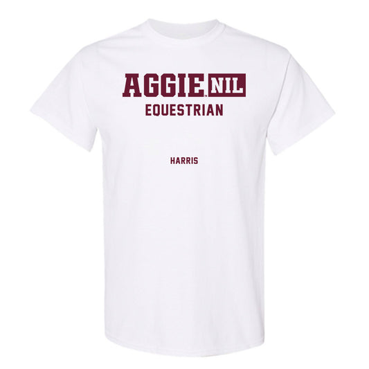 Texas A&M - NCAA Equestrian : Anna Harris - Aggies NIL Classic Shersey T-Shirt-0