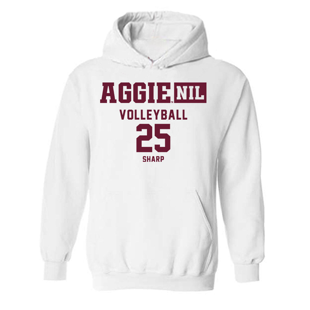 Texas A&M - NCAA Women's Volleyball : Eliza Sharp - Aggies NIL Classic Shersey Hooded Sweatshirt-0