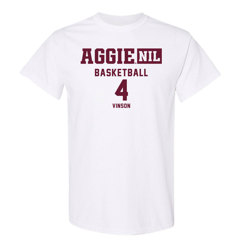 Texas A&M - NCAA Men's Basketball : Jamie Vinson - Aggies NIL Classic Shersey T-Shirt-0